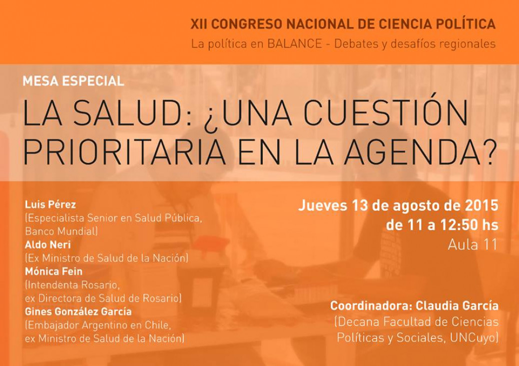 imagen Temáticas de salud en el Congreso de Ciencia Política.