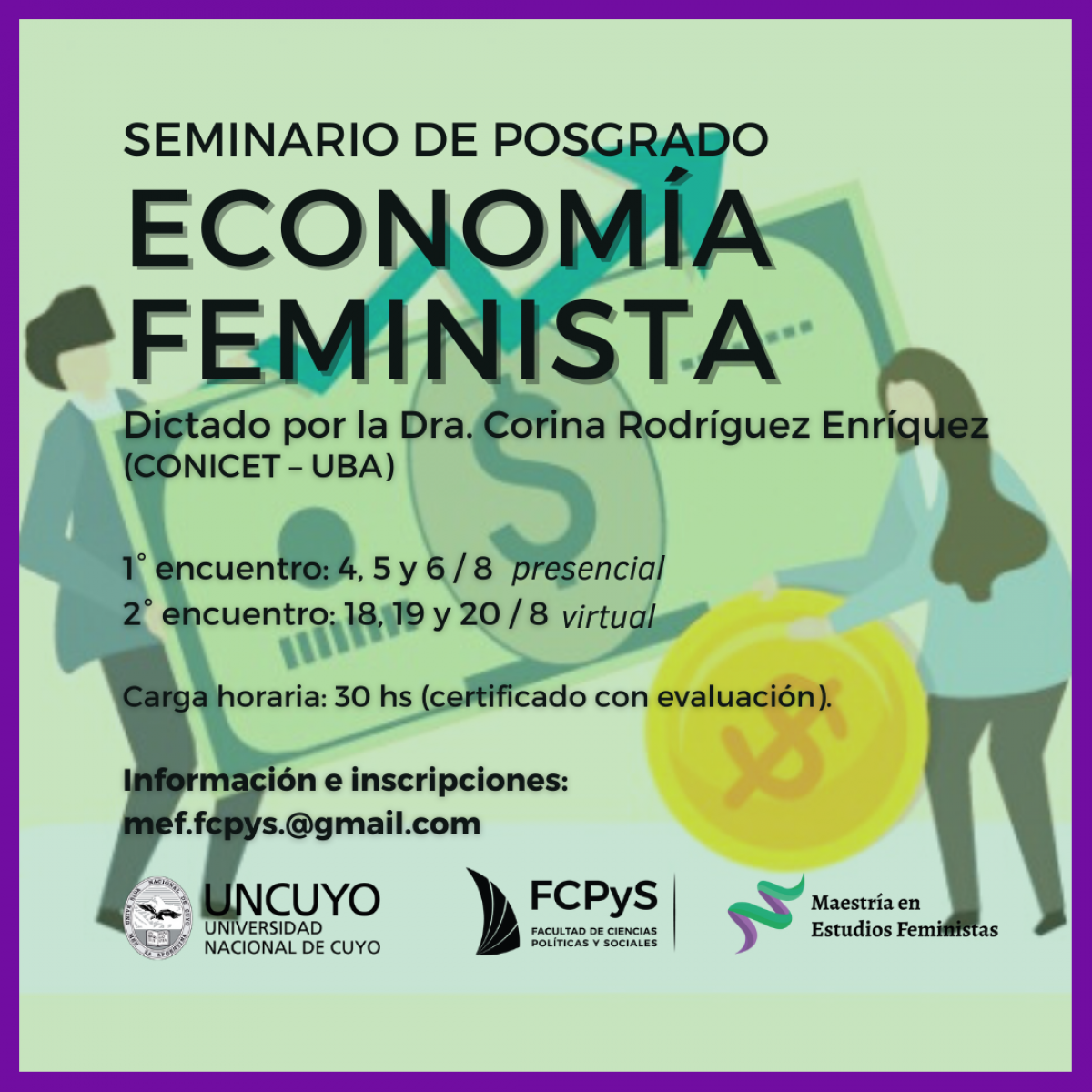 imagen Seminario de posgrado "Economía Feminista" de la Maestría en Estudios Feministas