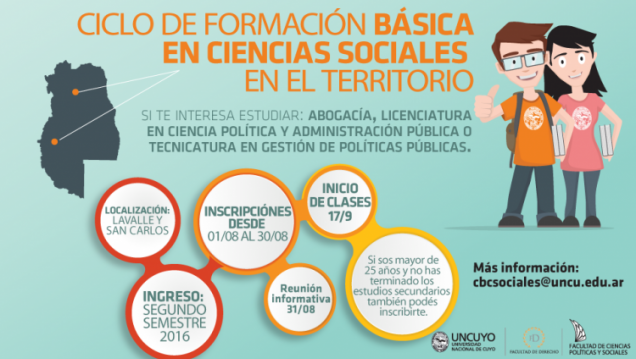 imagen Reunión informativa: Ciclo Básico en Ciencias Sociales en territorio