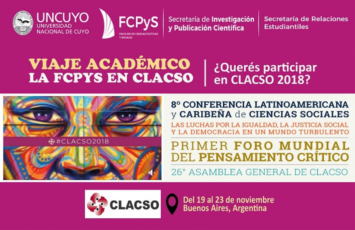 imagen Viaje Académico Estudiantil: La FCPyS en CLACSO 2018