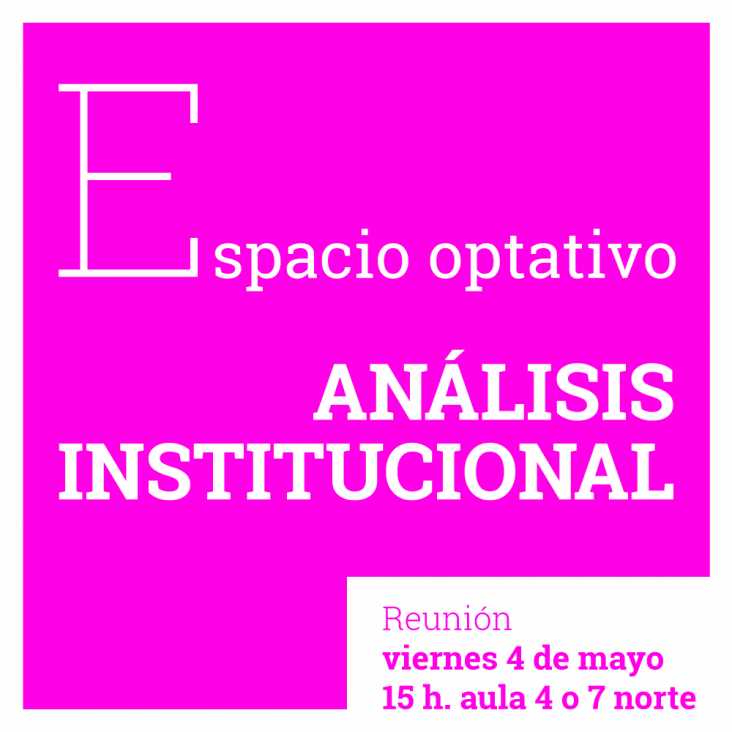 imagen Espacio optativo: Análisis Institucional