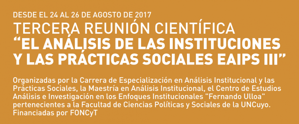 imagen La FCPyS realizará el encuentro de Análisis de las Instituciones y las Prácticas Sociales