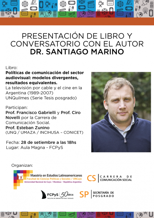 imagen El Dr. Santiago Marino presentará su libro en la FCPyS