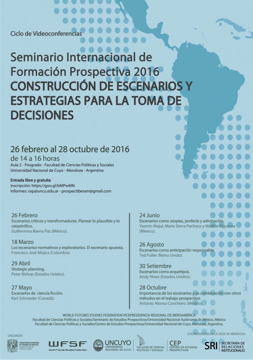 imagen Seminario Internacional de Formación Prospectiva 2016. Construcción de escenarios y estrategias para la toma de decisiones. 