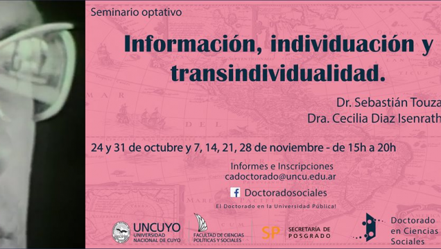 imagen Seminario optativo: "Información, individuación y transindividualidad"