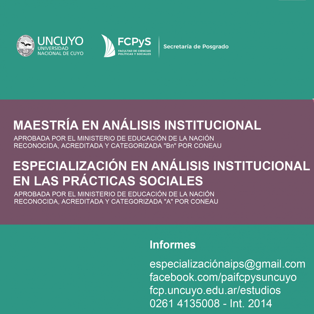 imagen Especialización en Análisis Institucional en las Prácticas Sociales
