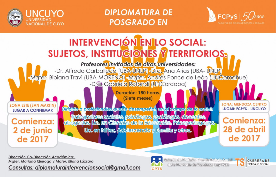 imagen Inscripciones abiertas Diplomatura de Posgrado en intervención social