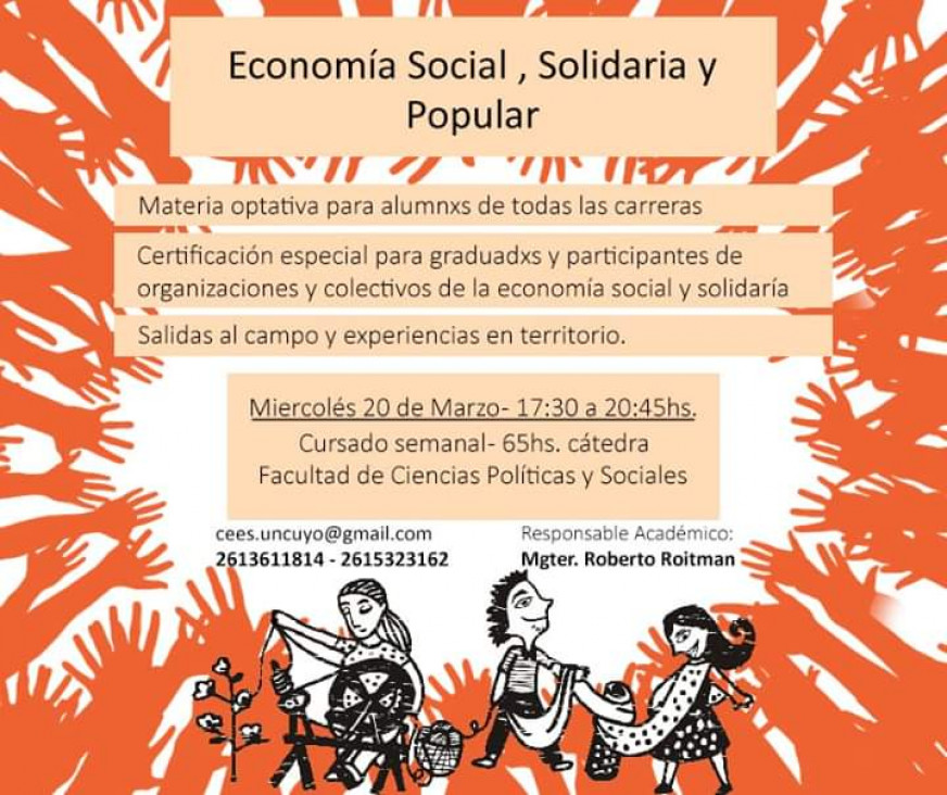 imagen Comienza la Cátedra de Economía Social, Solidaria y Popular