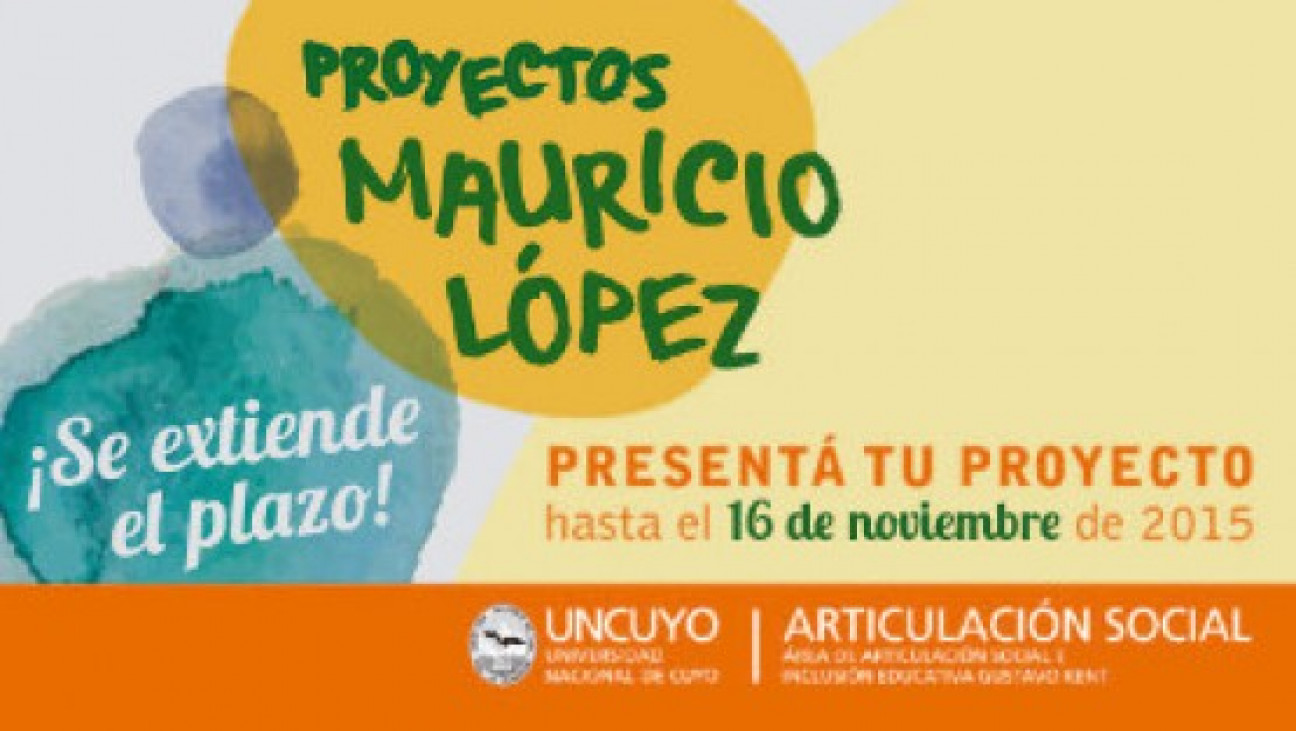 imagen Comenzó la convocatoria a los proyectos Mauricio López