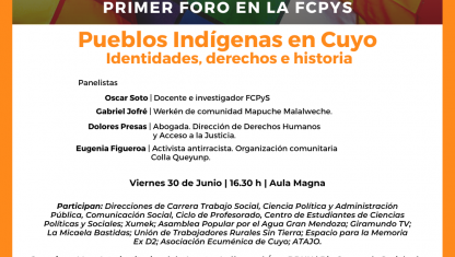 imagen FCPyS | Se viene el Primer Foro - Pueblos indígenas en la región: identidades, derechos y historia