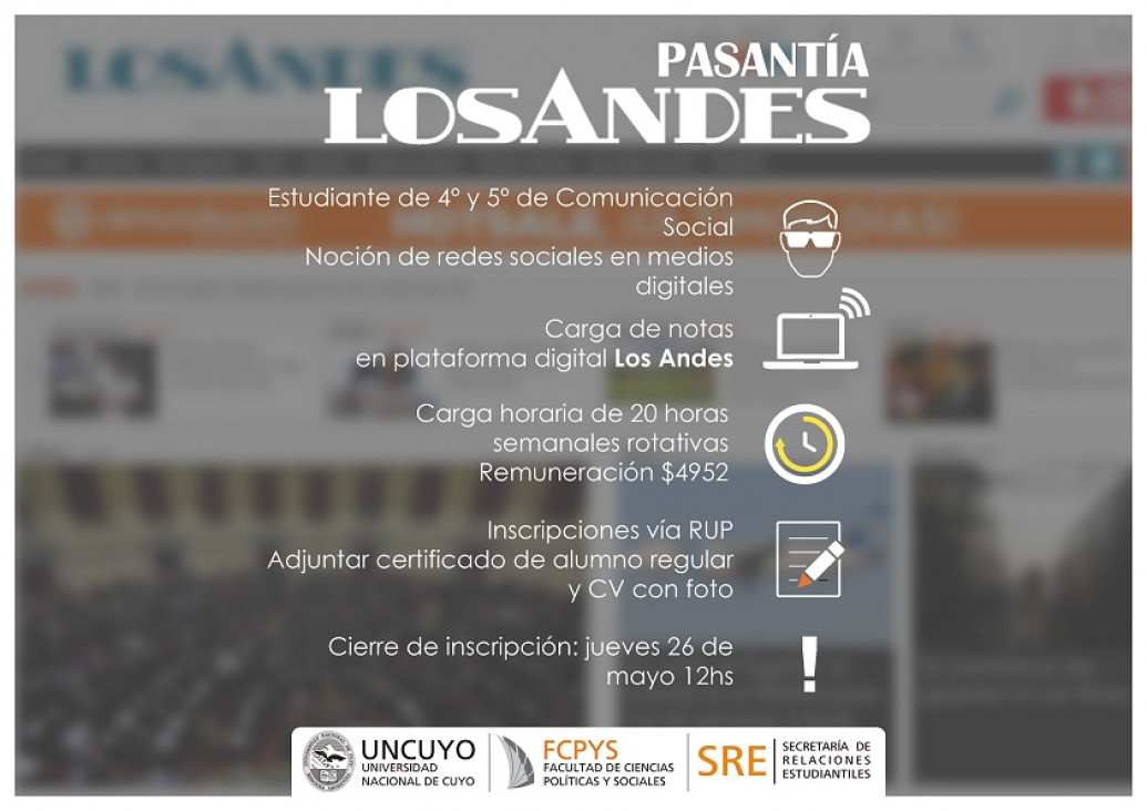 imagen Pasantía para diario "Los Andes" 