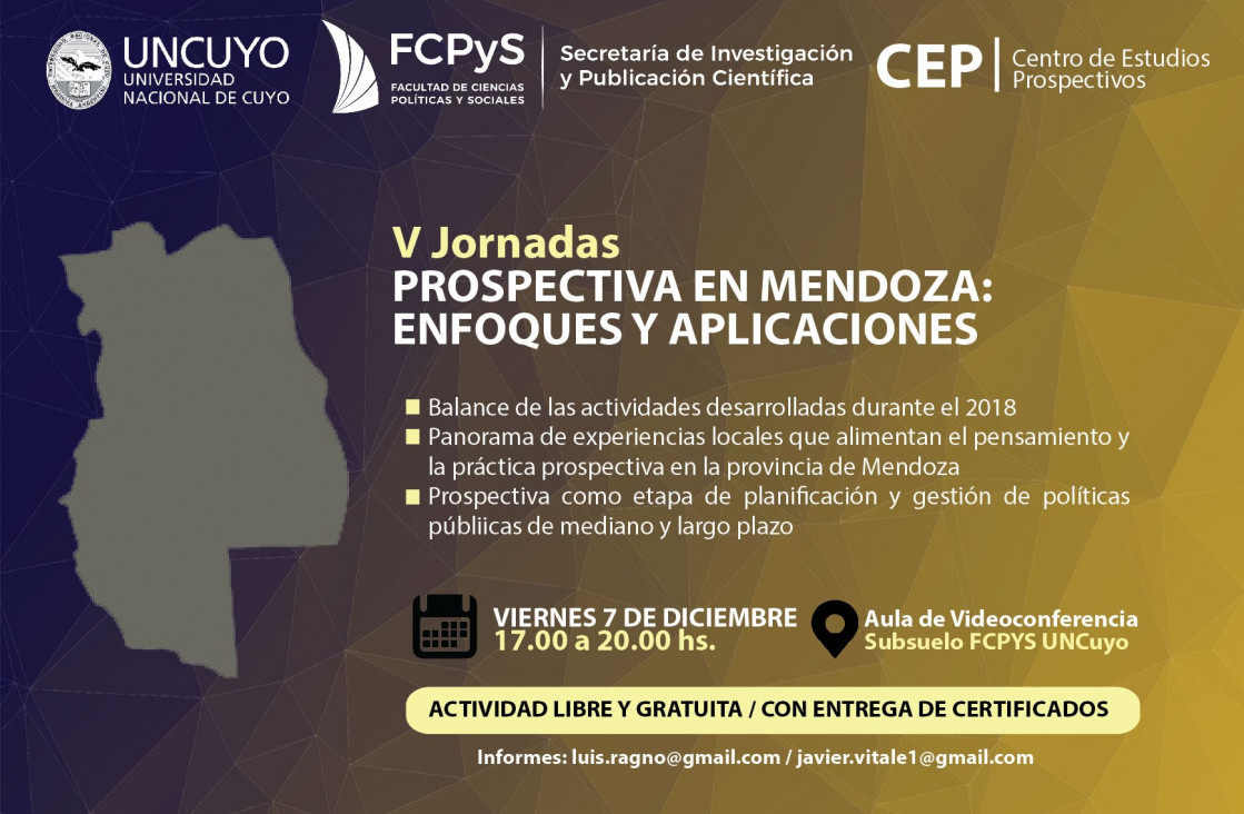 imagen Comienzan las V Jornadas de Prospectiva en Mendoza