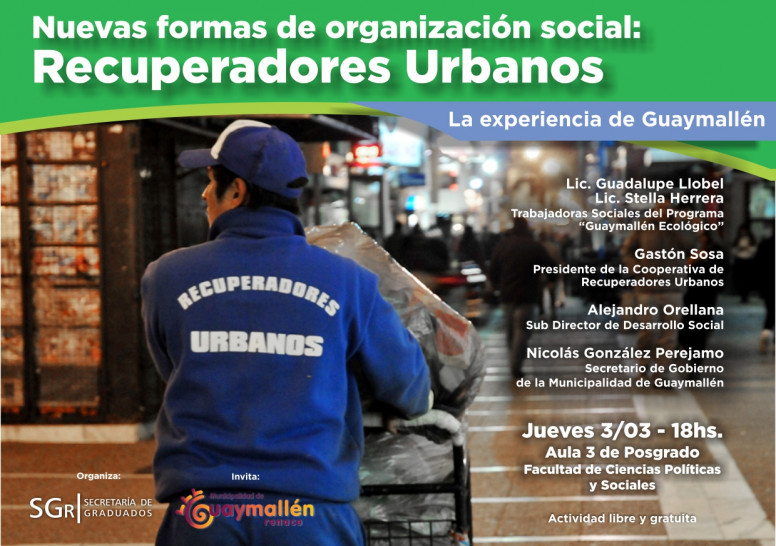 imagen Nuevas formas de organización social: Recuperadores Urbanos.  La experiencia de Guaymallén