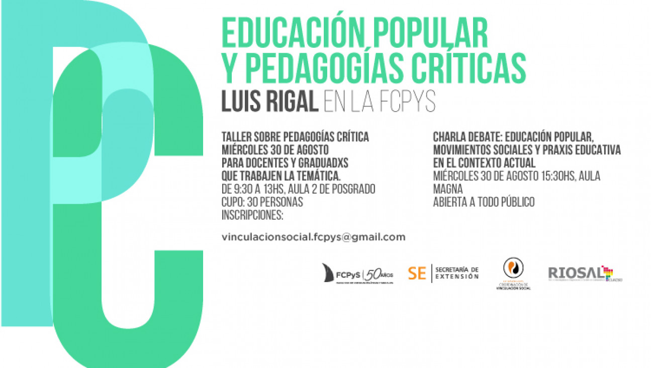 imagen Pedagogías críticas  y Educación popular en la FCPyS