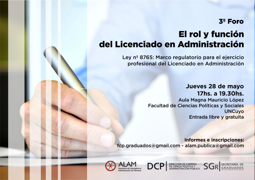 imagen 3º Foro: "EL ROL Y FUNCIÓN DEL LICENCIADO EN ADMINISTRACIÓN"