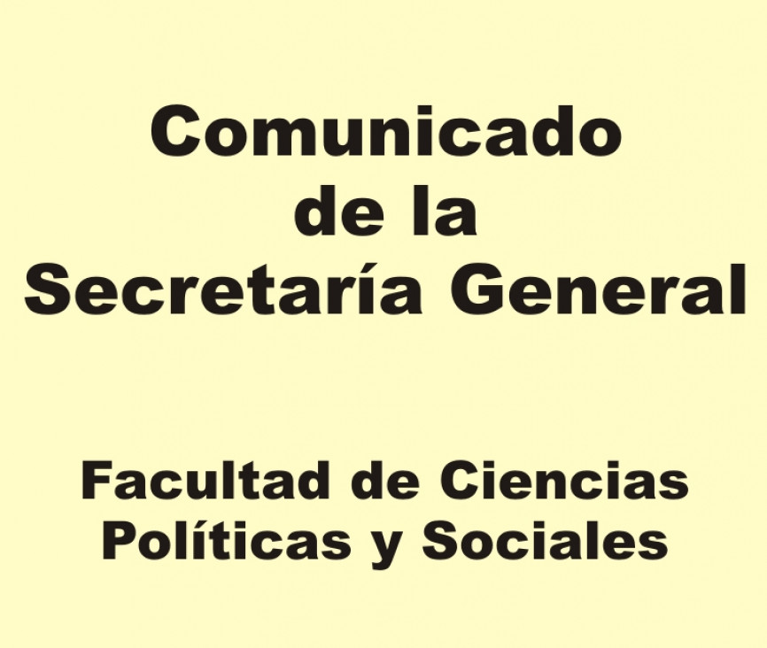 imagen Comunicado de la Secretaría General  FCPyS