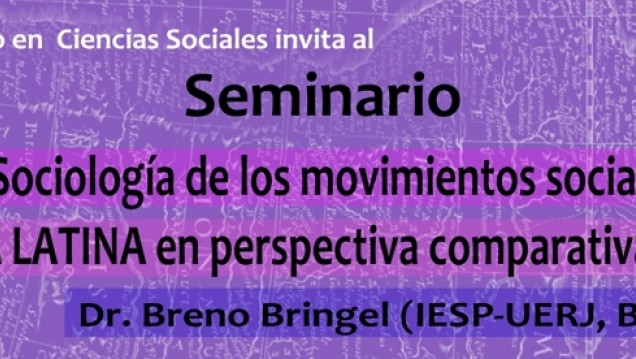 imagen Seminario, Breno Bringel, Sociología de los Movimiento Sociales