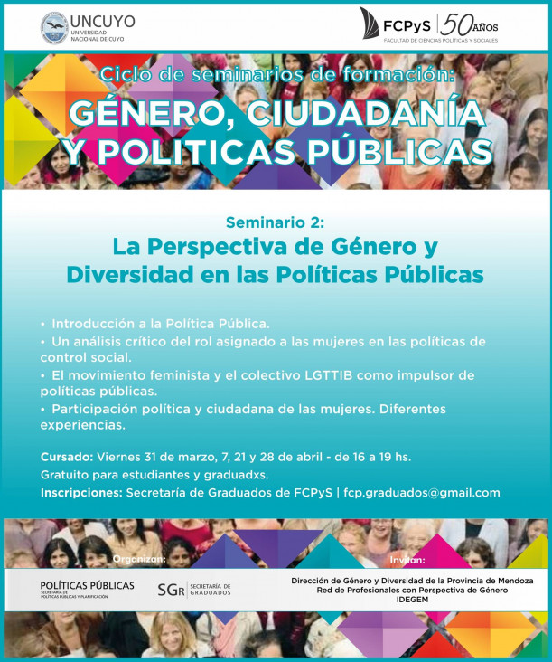 imagen Ciclo de Seminarios: Género, Ciudadanía y Políticas Públicas