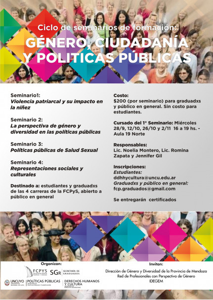imagen Ciclo de Seminarios: Género, Ciudadanía y Políticas Públicas