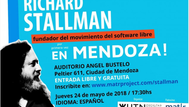 imagen El fundador del movimiento de Software Libre visita Mendoza por primera vez