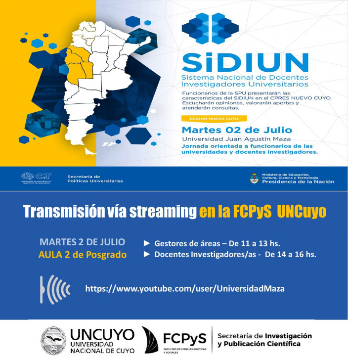 imagen Encuentro informativo para Docentes Investigadores/as acerca de SIDIUN