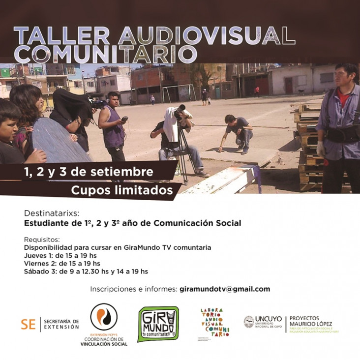 imagen Taller audiovisual comunitario en la FCPyS