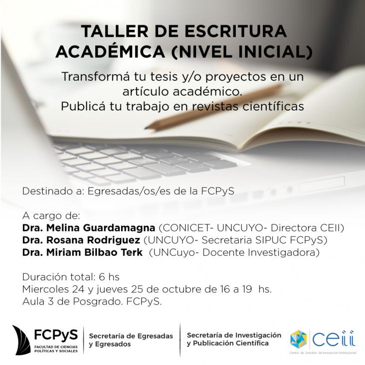 imagen Taller de Escritura Académica para egresadas/os/es