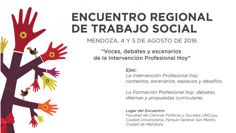 imagen Encuentro Regional de Trabajo Social "Voces, debates y escenarios de la Intervención Profesional Hoy"