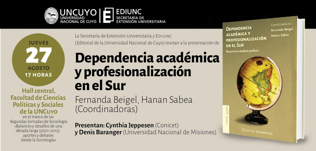 imagen Presentarán libro sobre "Dependencia académica y profesionalización en el Sur"