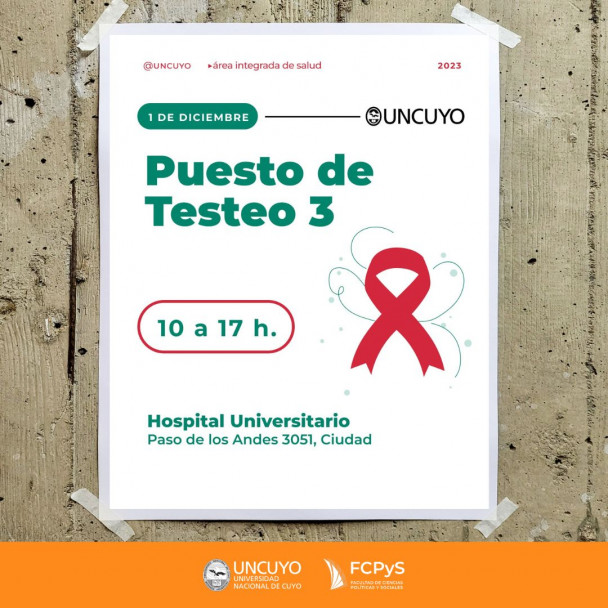 imagen Con actividades de prevención y concientización, la UNCUYO conmemora el Día Internacional de la Respuesta al VIH