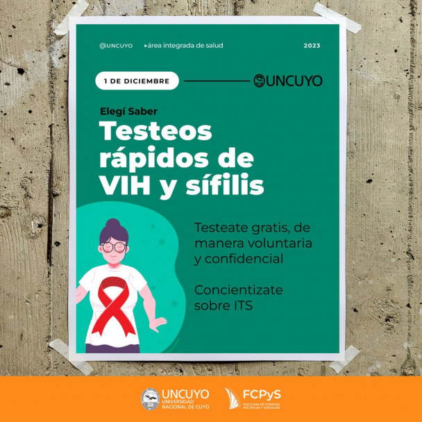 imagen Con actividades de prevención y concientización, la UNCUYO conmemora el Día Internacional de la Respuesta al VIH