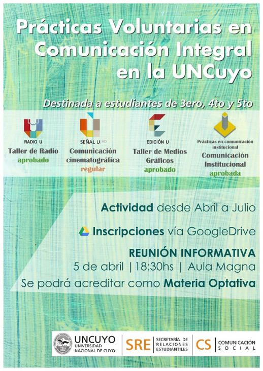 imagen Charla informativa sobre voluntariado en medios de la UNCuyo