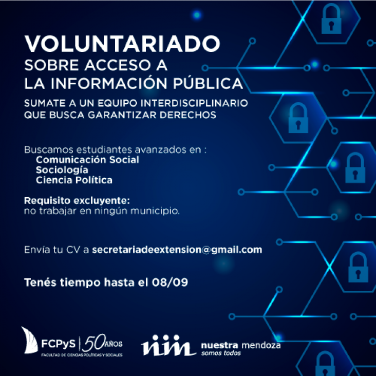 imagen Se extiende el plazo para inscripciones en el voluntariado sobre Acceso a la Información Pública