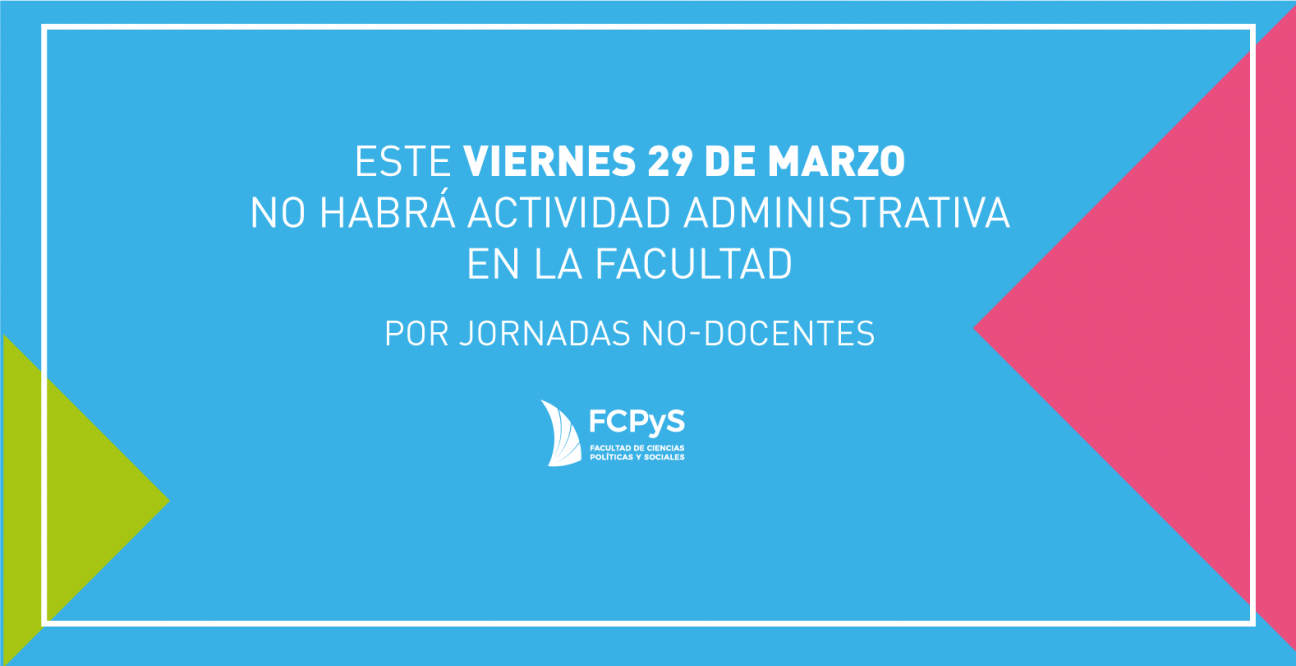 imagen Jornadas no docentes en la FCPyS