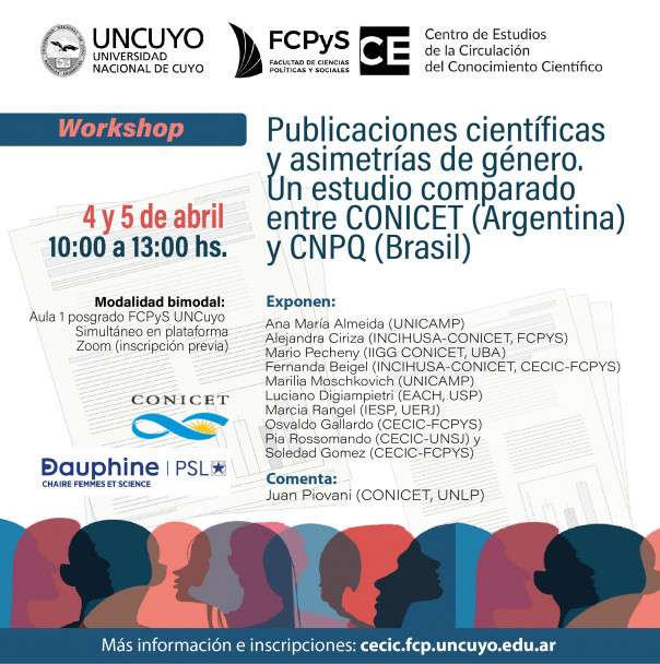 imagen Workshop internacional sobre publicaciones científicas y asimetrías de género en Argentina y Brasil
